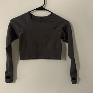 Balance Athletica long sleeve cropped workout top.